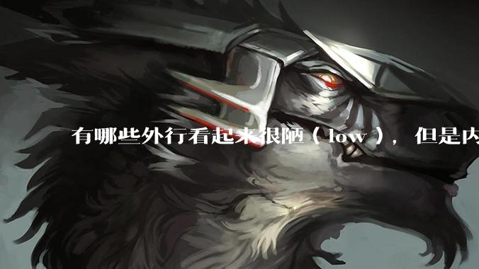 有哪些外行看起来很陋（low），但是内行人却觉得很高大上的东西？