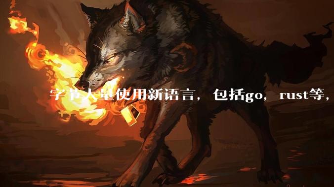 字节大量使用新语言，包括go，rust等，为什么阿里一直都抱着j***a不松手？