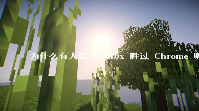 为什么有人爱 Firefox 胜过 Chrome 呢？