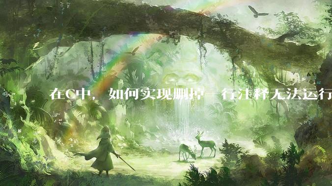 在C中，如何实现删掉一行注释无法运行？